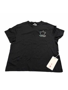 NWT Lululemon Team Canada Cotton Jersey T-Shirt *Logo (Black) Size 4